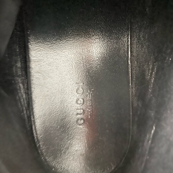 GUCCI Authentic Black Leather High Top Women’s Sneakers with box - Picture 10 of 15